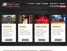 Tablet Screenshot of oakcrestcottages.com